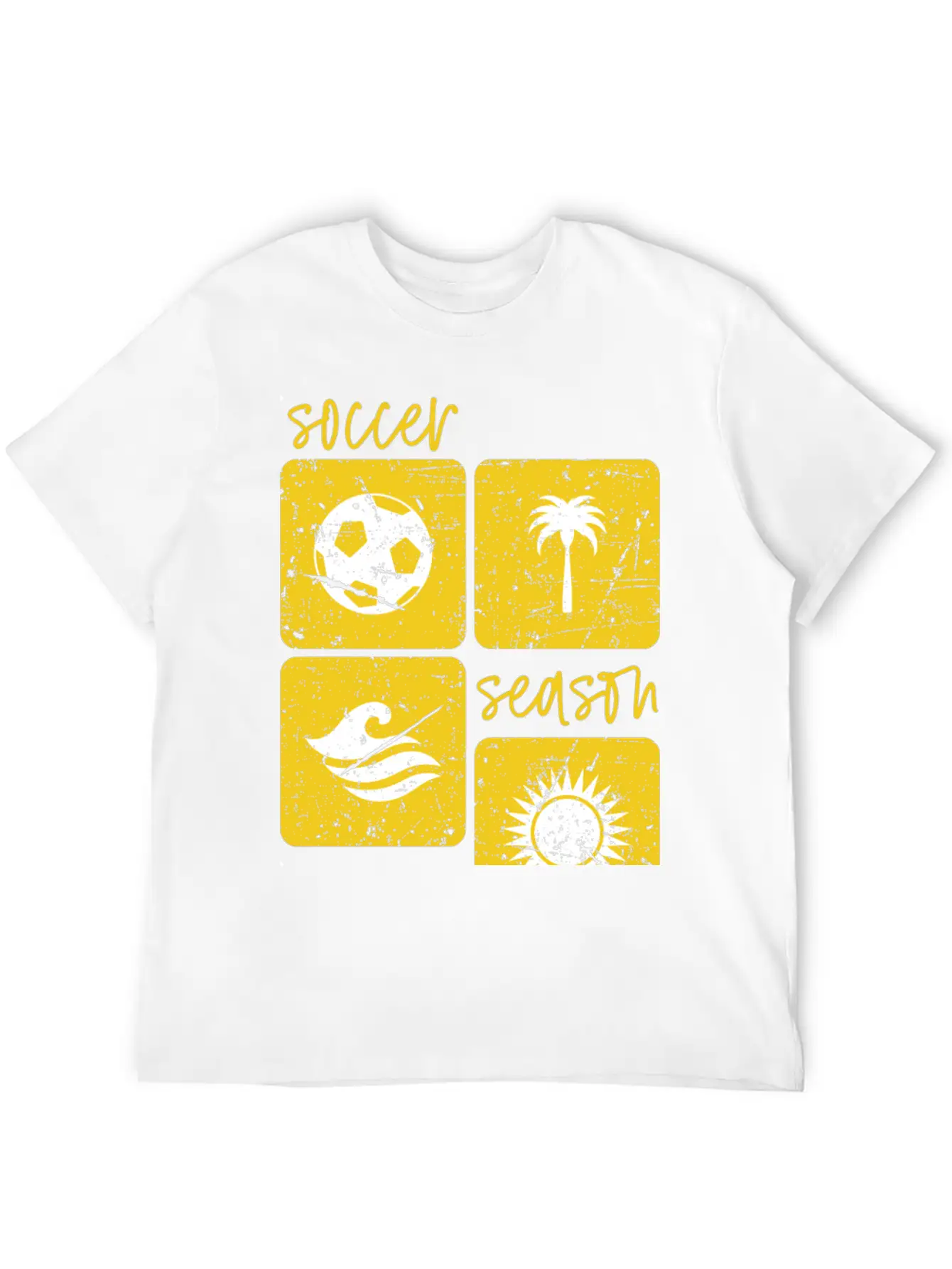 Summer Beach Soccer Season Unisex Short Sleeve Soft Cotton T-Shirt – Casual Everyday Wear
