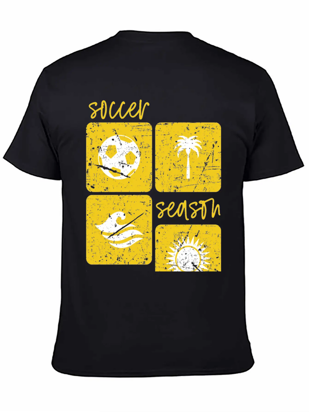 Summer Beach Soccer Season Unisex Short Sleeve Soft Cotton T-Shirt – Casual Everyday Wear