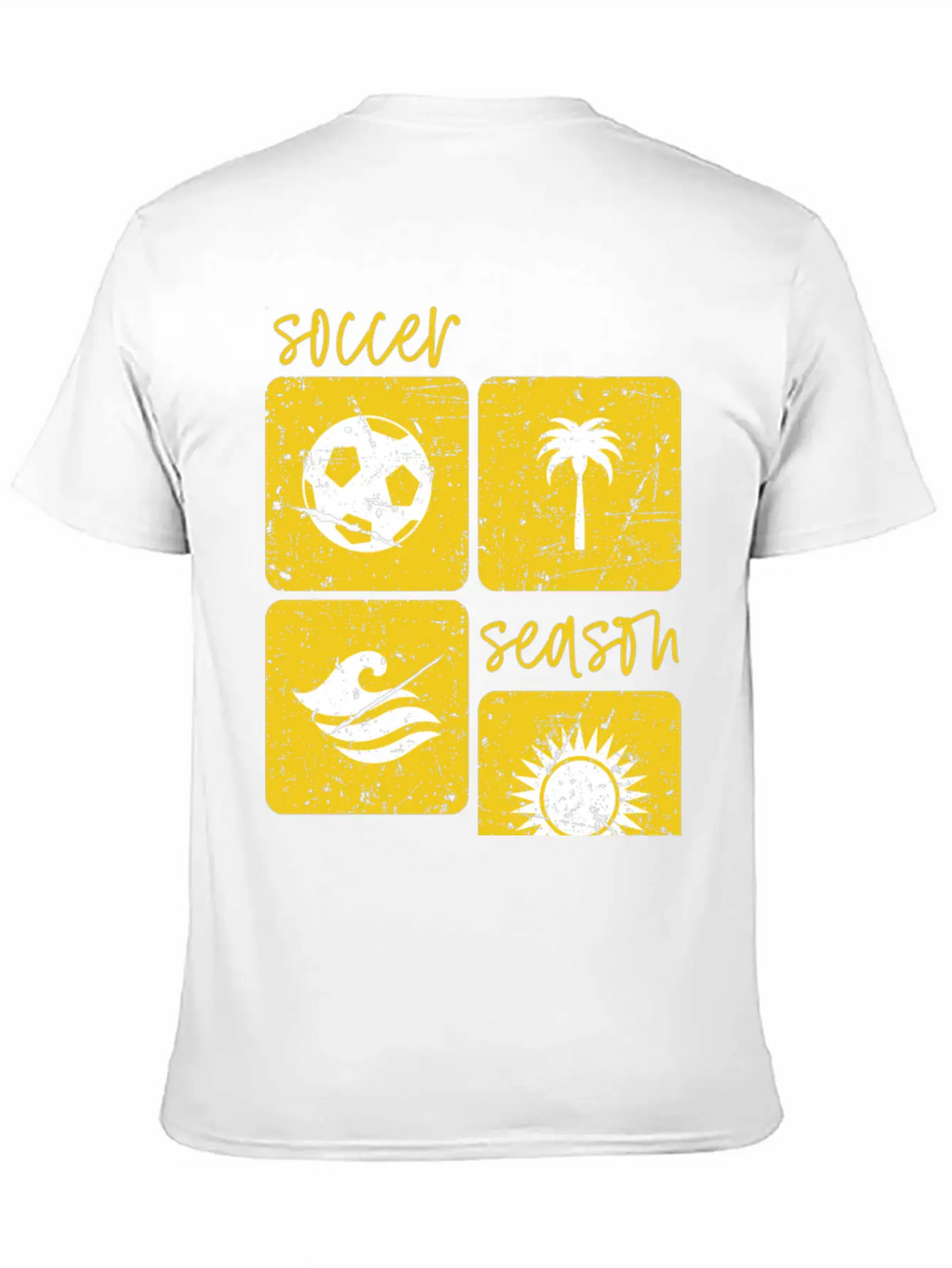 Summer Beach Soccer Season Unisex Short Sleeve Soft Cotton T-Shirt – Casual Everyday Wear