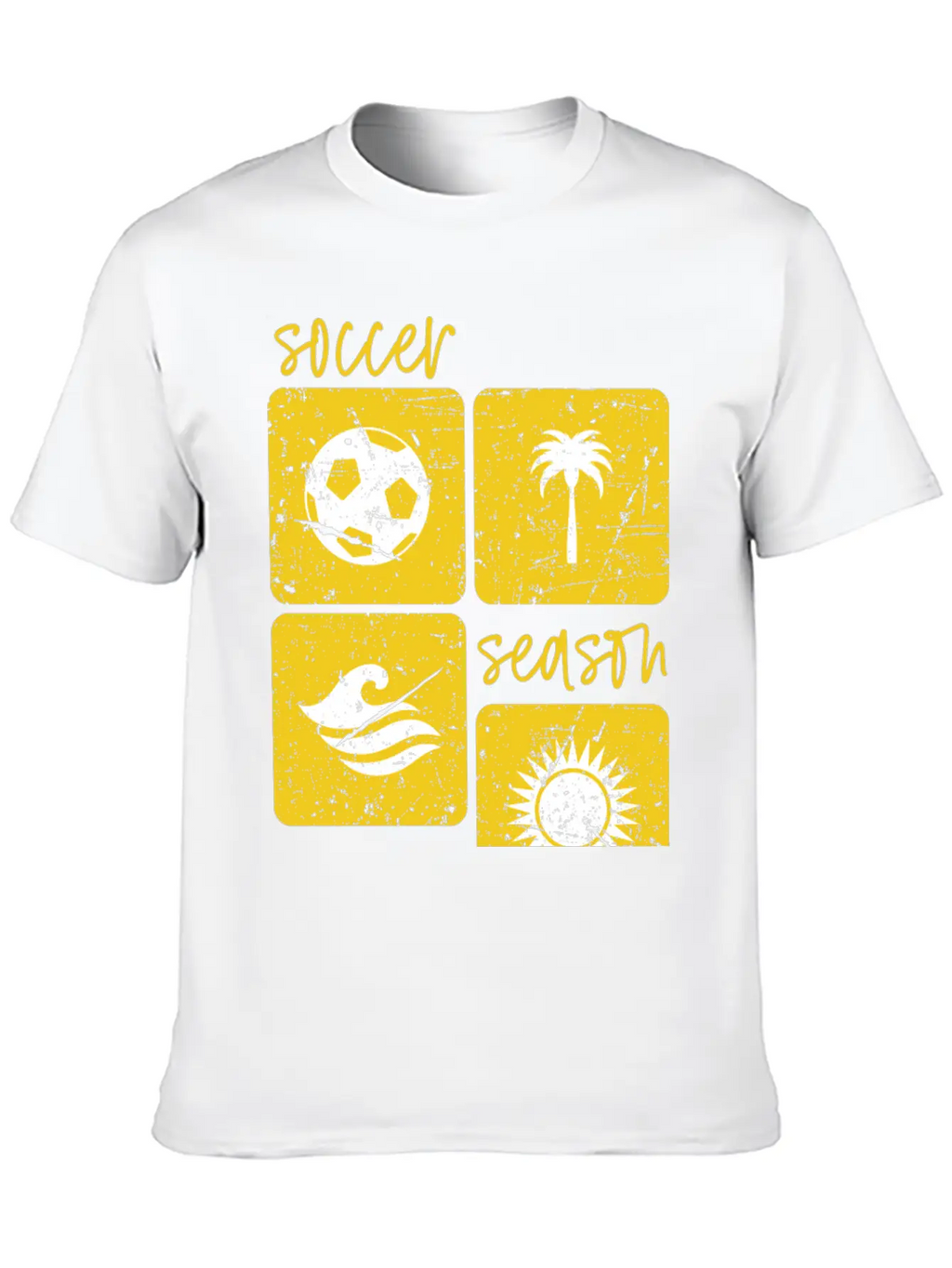 Summer Beach Soccer Season Unisex Short Sleeve Soft Cotton T-Shirt – Casual Everyday Wear