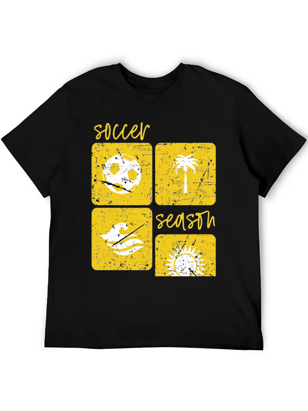 Summer Beach Soccer Season Unisex Short Sleeve Soft Cotton T-Shirt – Casual Everyday Wear
