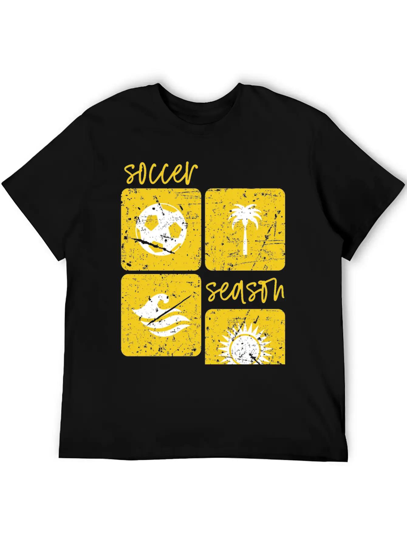 Summer Beach Soccer Season Unisex Short Sleeve Soft Cotton T-Shirt – Casual Everyday Wear