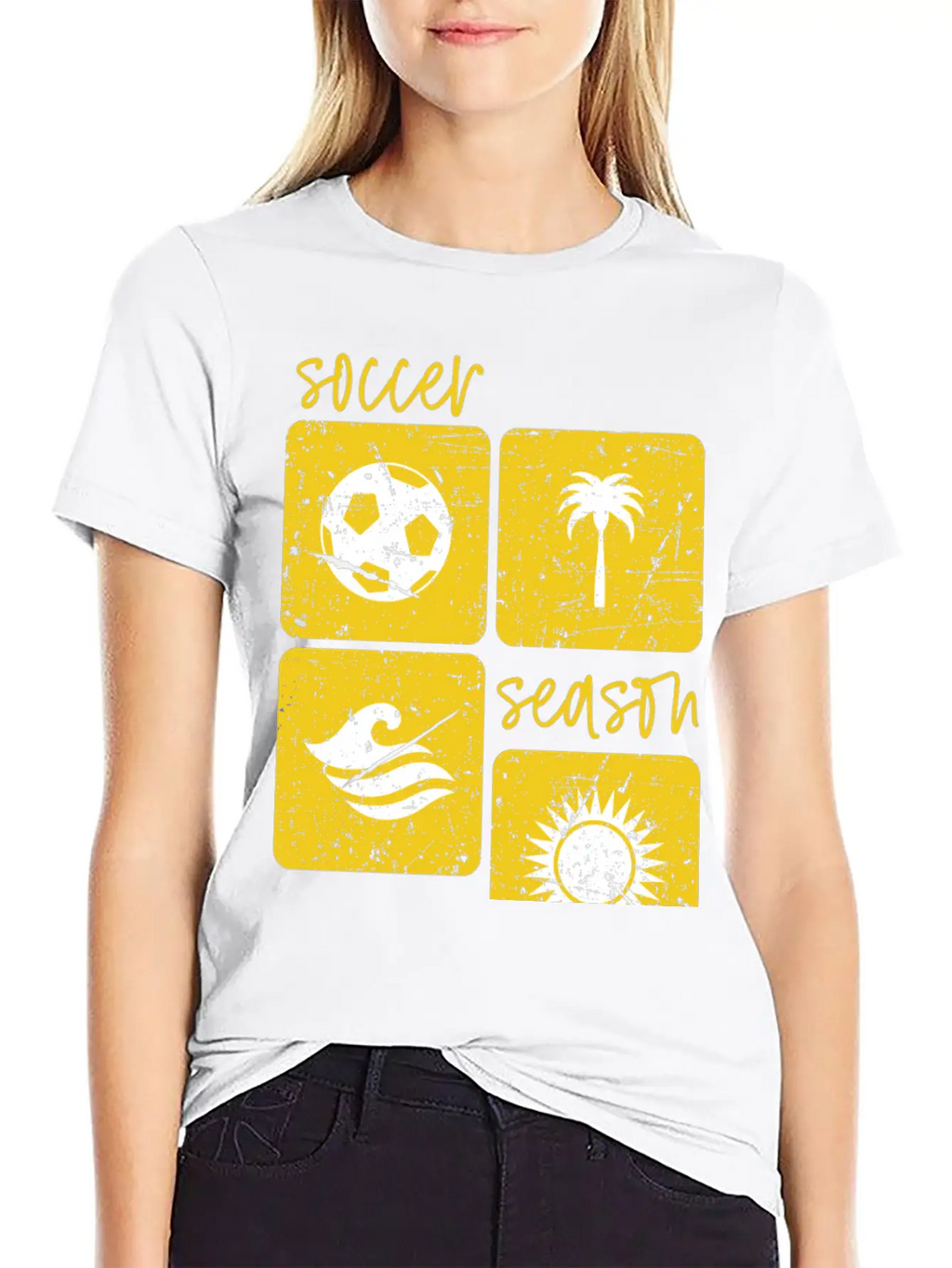 Summer Beach Soccer Season Unisex Short Sleeve Soft Cotton T-Shirt – Casual Everyday Wear