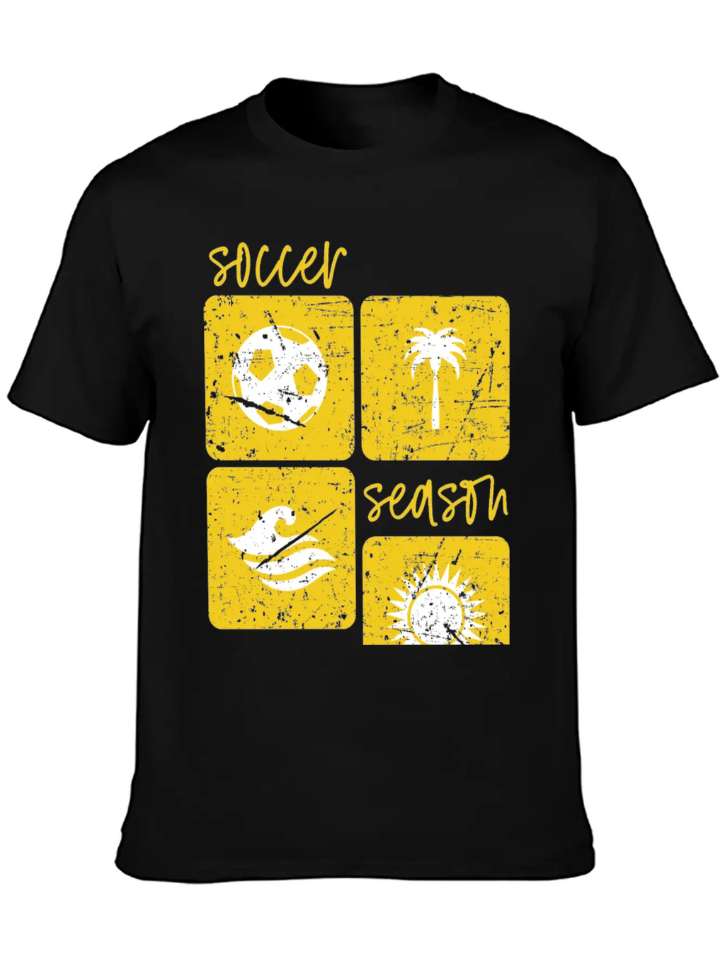 Summer Beach Soccer Season Unisex Short Sleeve Soft Cotton T-Shirt – Casual Everyday Wear