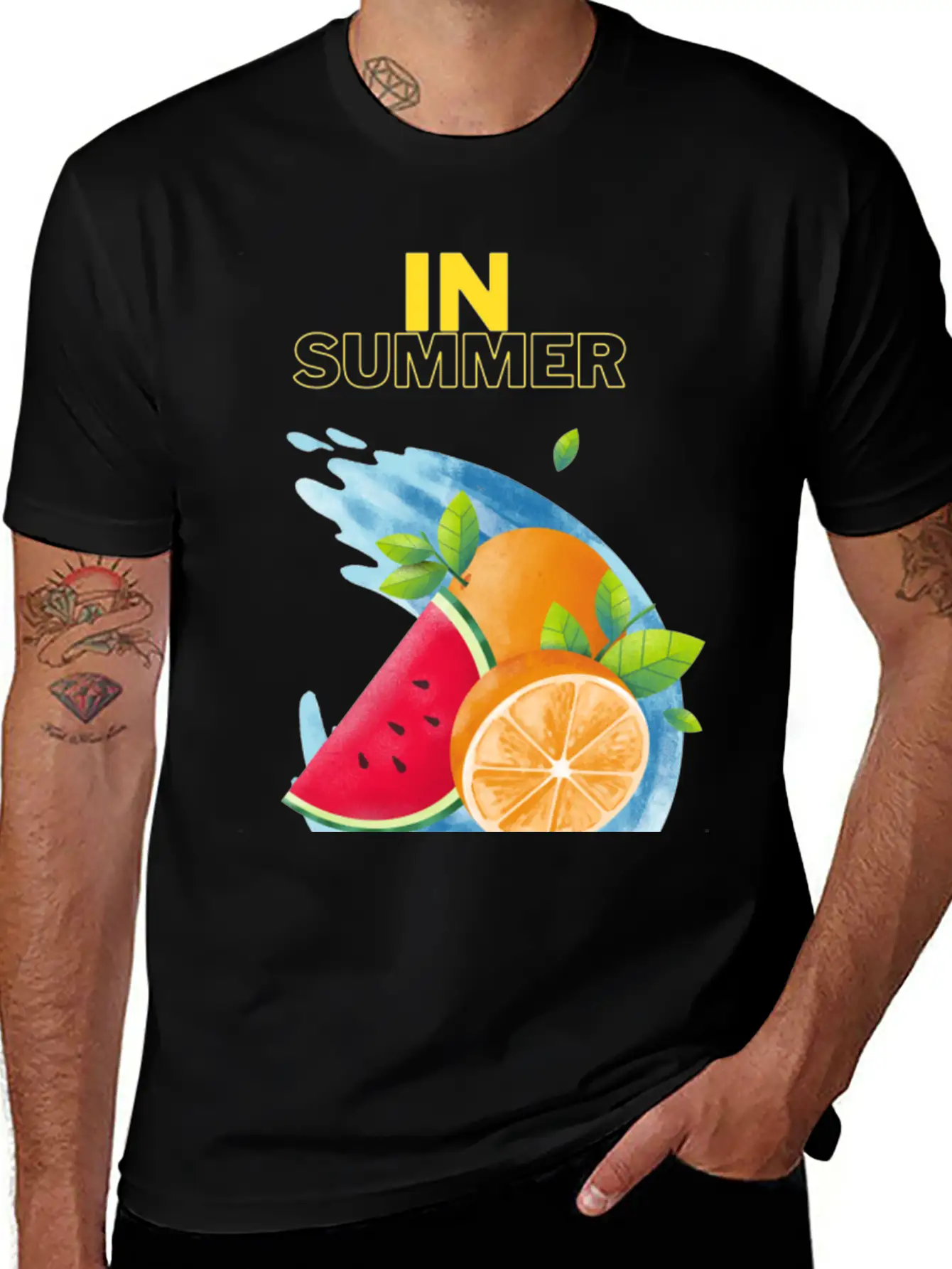Summer Fruits T_shirt Unisex Short Sleeve Soft Cotton T-Shirt – Casual Everyday Wear