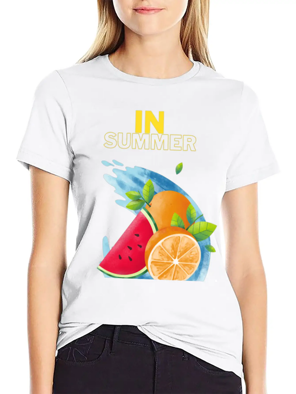 Summer Fruits T_shirt Unisex Short Sleeve Soft Cotton T-Shirt – Casual Everyday Wear