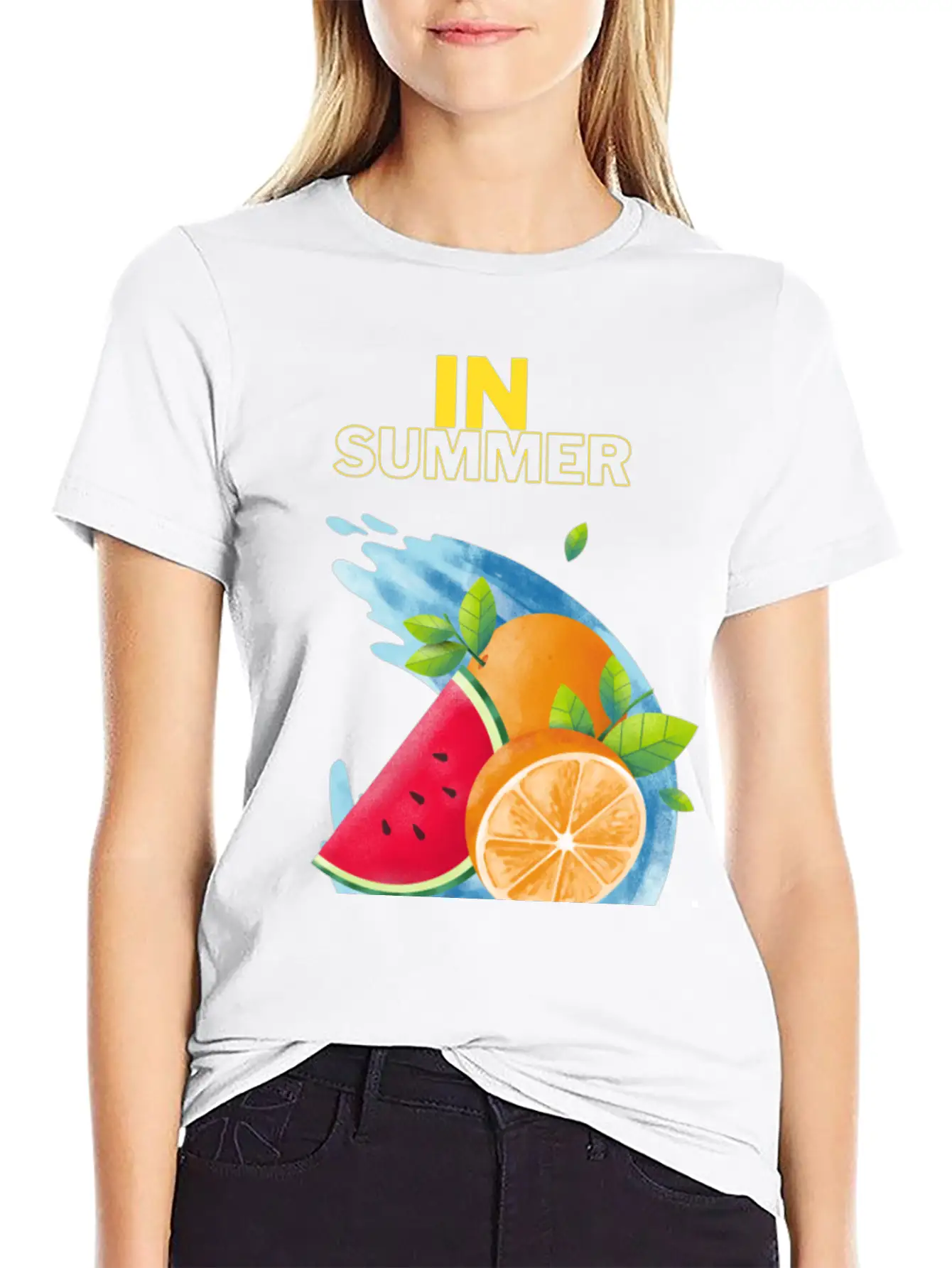Summer Fruits T_shirt Unisex Short Sleeve Soft Cotton T-Shirt – Casual Everyday Wear