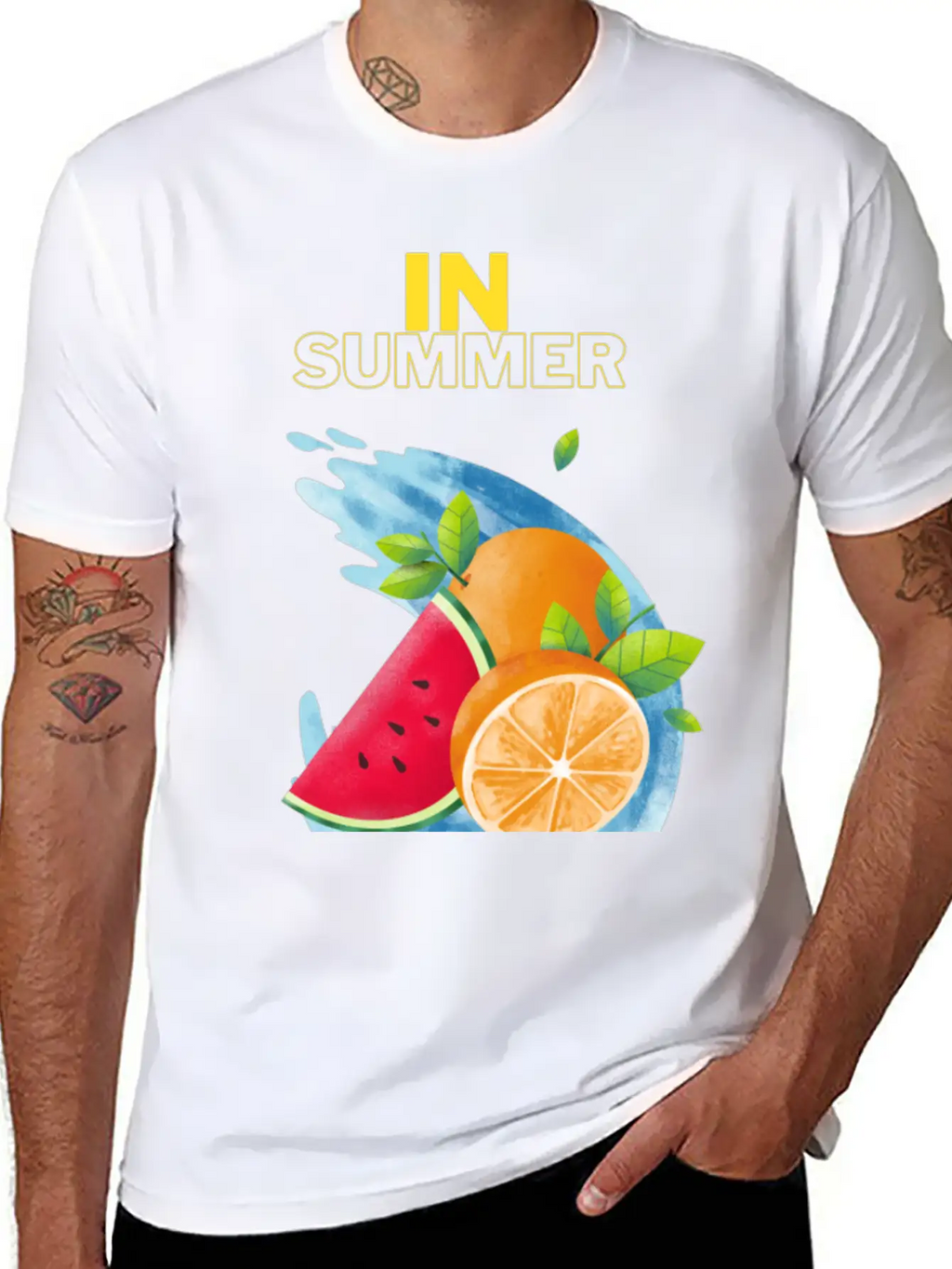 Summer Fruits T_shirt Unisex Short Sleeve Soft Cotton T-Shirt – Casual Everyday Wear