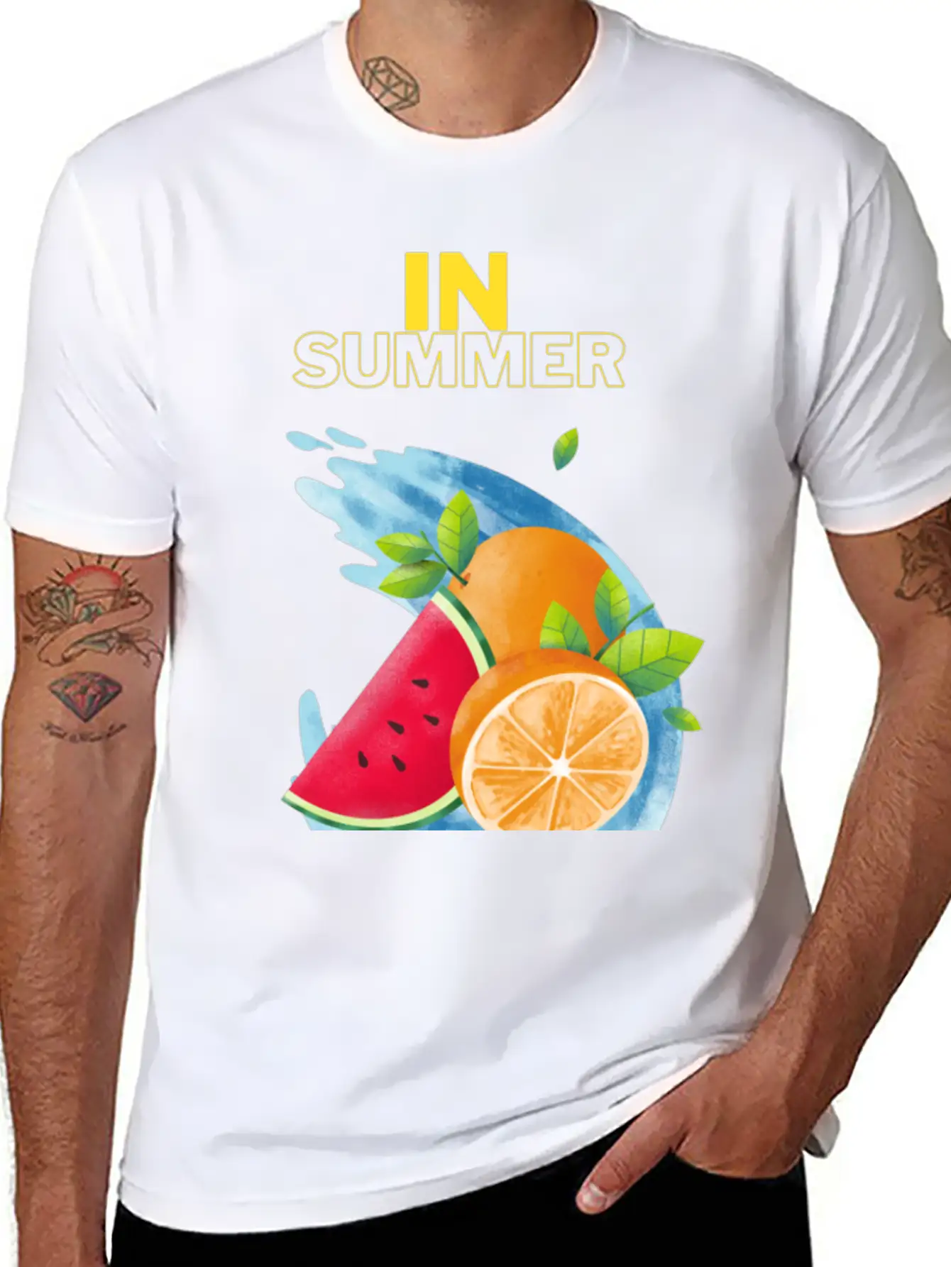 Summer Fruits T_shirt Unisex Short Sleeve Soft Cotton T-Shirt – Casual Everyday Wear