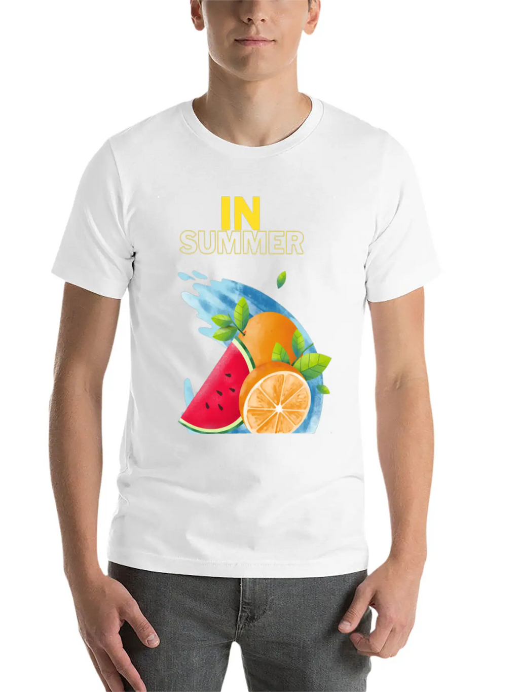 Summer Fruits T_shirt Unisex Short Sleeve Soft Cotton T-Shirt – Casual Everyday Wear