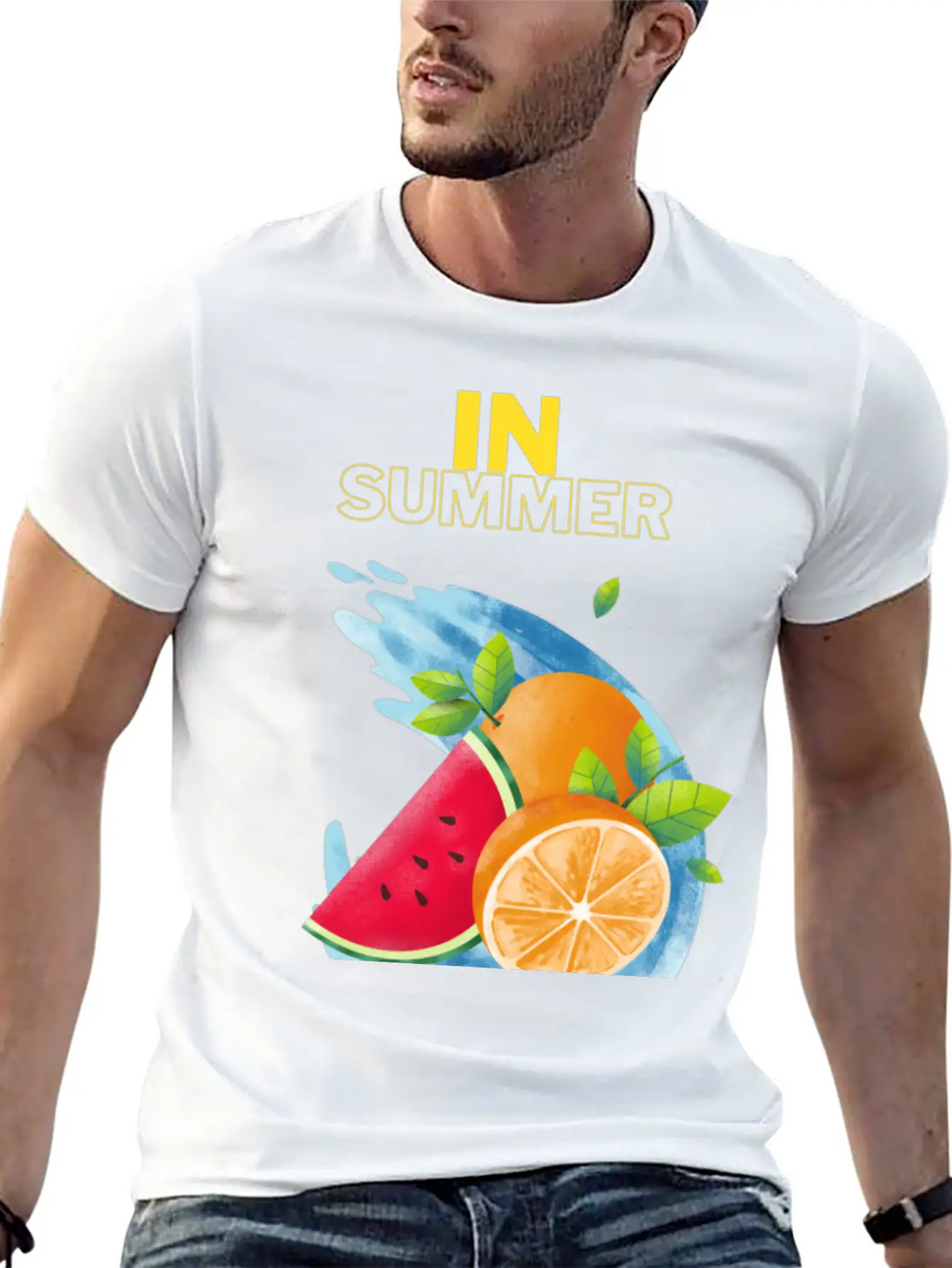 Summer Fruits T_shirt Unisex Short Sleeve Soft Cotton T-Shirt – Casual Everyday Wear
