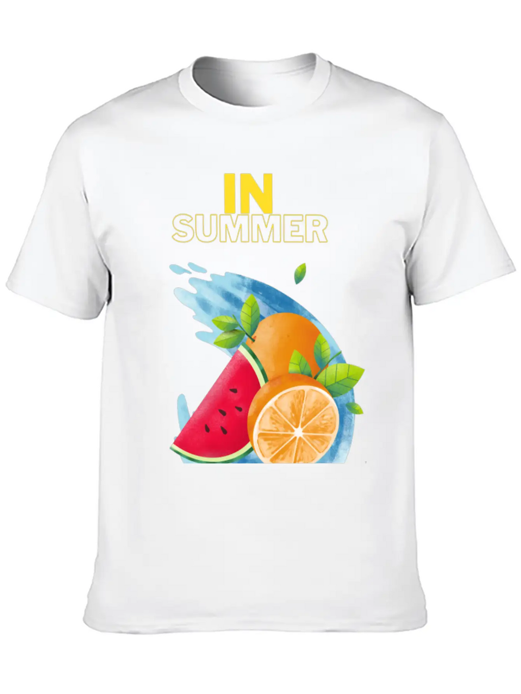 Summer Fruits T_shirt Unisex Short Sleeve Soft Cotton T-Shirt – Casual Everyday Wear