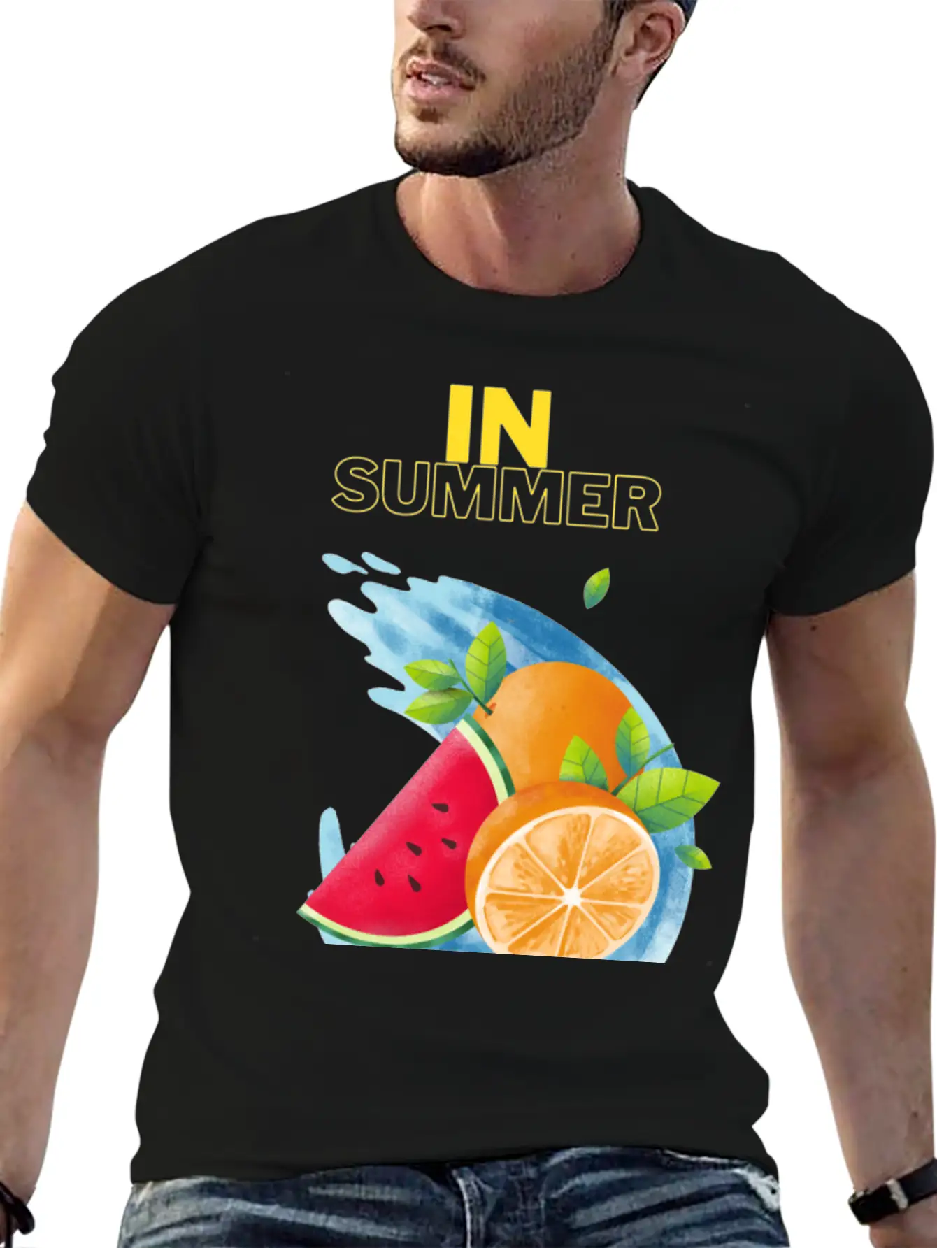 Summer Fruits T_shirt Unisex Short Sleeve Soft Cotton T-Shirt – Casual Everyday Wear