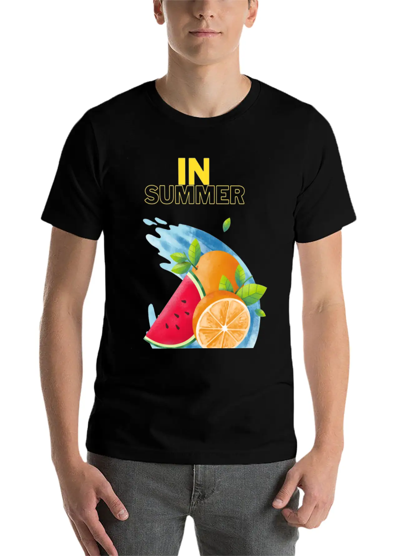 Summer Fruits T_shirt Unisex Short Sleeve Soft Cotton T-Shirt – Casual Everyday Wear