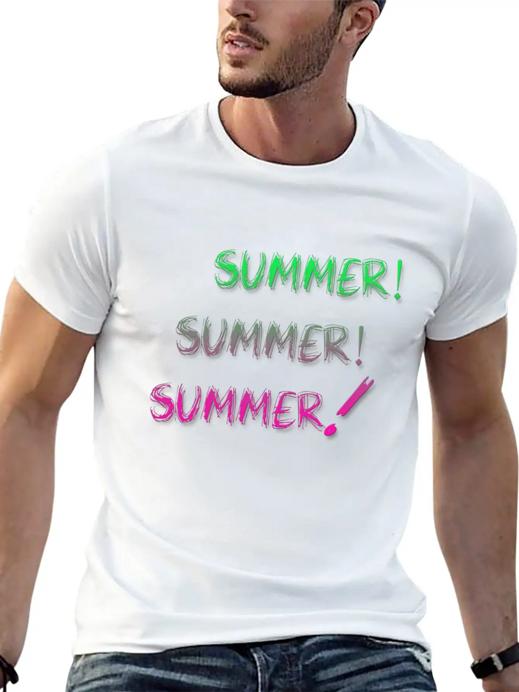 Summer Summer Summer Unisex Short Sleeve Soft Cotton T-Shirt – Casual Everyday Wear