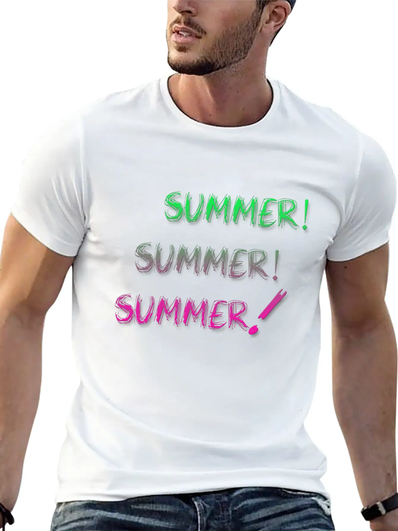Summer Summer Summer Unisex Short Sleeve Soft Cotton T-Shirt – Casual Everyday Wear
