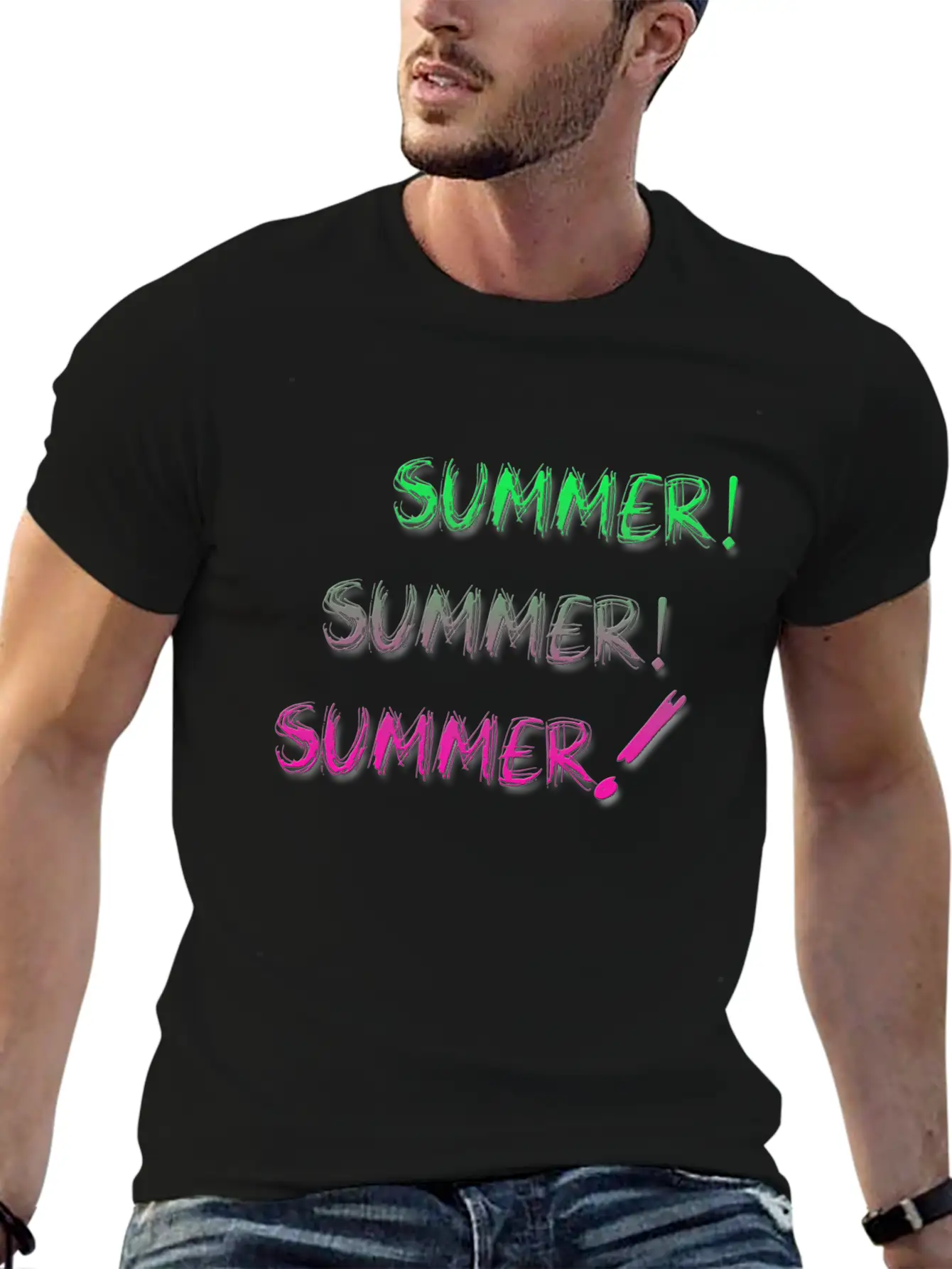 Summer Summer Summer Unisex Short Sleeve Soft Cotton T-Shirt – Casual Everyday Wear