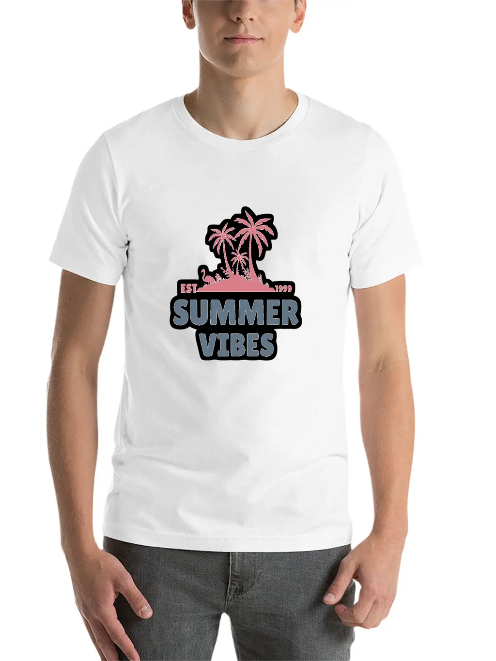 Summer Vibes Unisex Casual T-Shirt – Clean Design For Daily Comfort