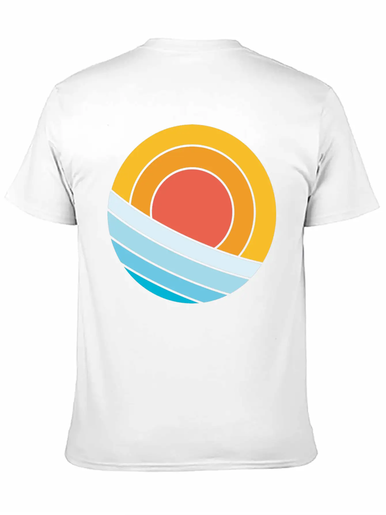 Sun And Waves Essential Cotton Tee For Daily Outfits – Unisex Style