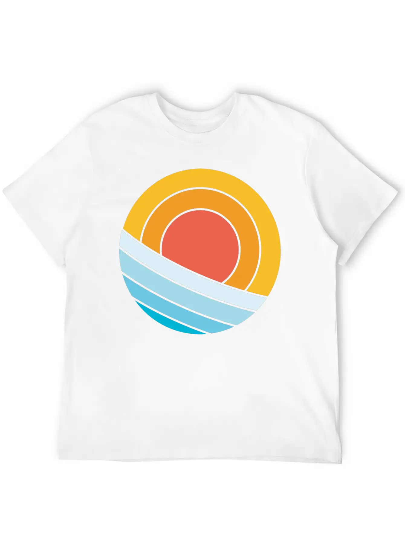 Sun And Waves Essential Cotton Tee For Daily Outfits – Unisex Style