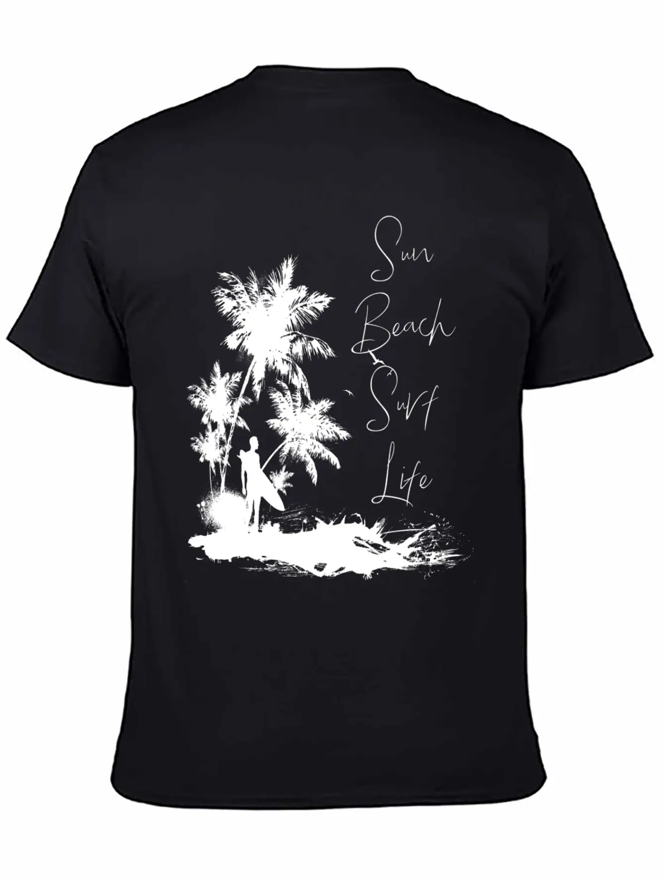 Sun Beach Surf Life Unisex Short Sleeve Soft Cotton T-Shirt – Casual Everyday Wear