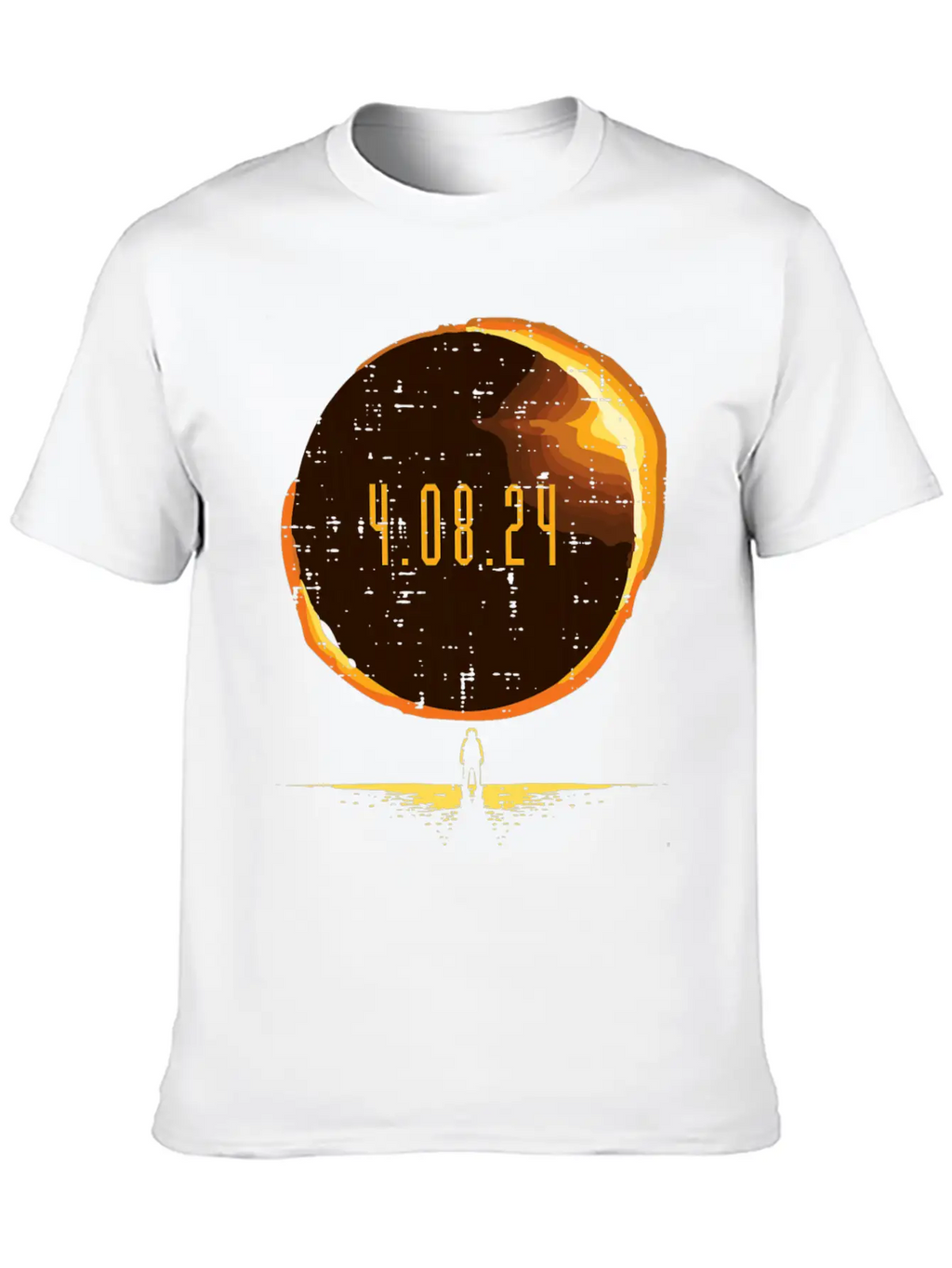 Sun Total Solar Eclipse 2024 Totality April 8 Unisex Casual T-Shirt – Clean Design For Daily Comfort