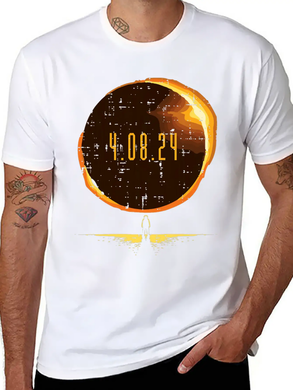 Sun Total Solar Eclipse 2024 Totality April 8 Unisex Casual T-Shirt – Clean Design For Daily Comfort