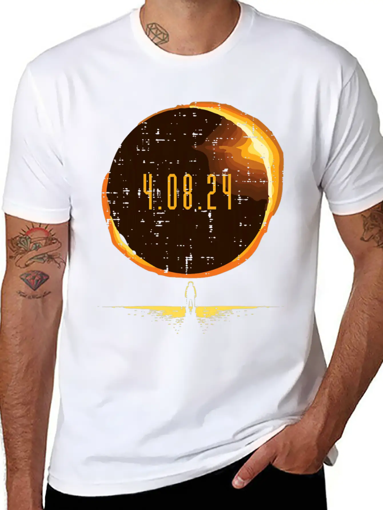 Sun Total Solar Eclipse 2024 Totality April 8 Unisex Casual T-Shirt – Clean Design For Daily Comfort