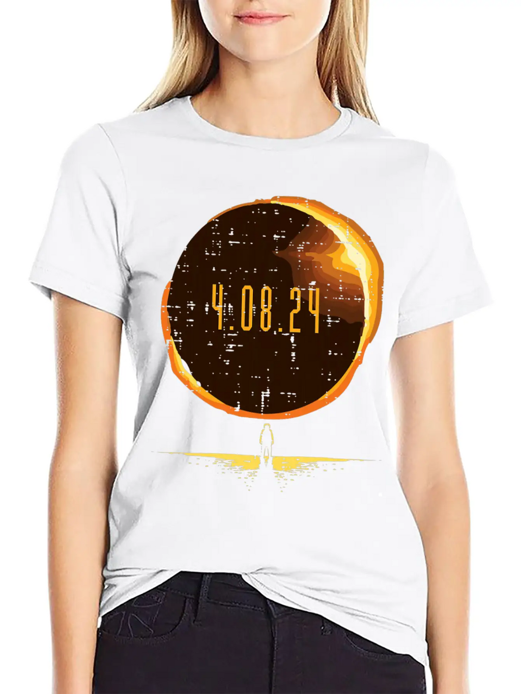Sun Total Solar Eclipse 2024 Totality April 8 Unisex Casual T-Shirt – Clean Design For Daily Comfort
