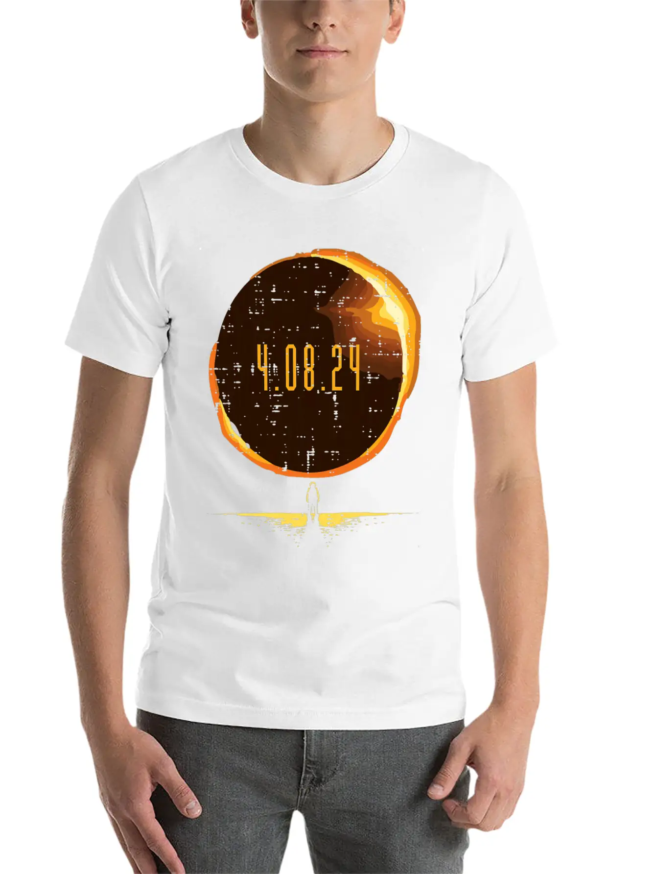 Sun Total Solar Eclipse 2024 Totality April 8 Unisex Casual T-Shirt – Clean Design For Daily Comfort
