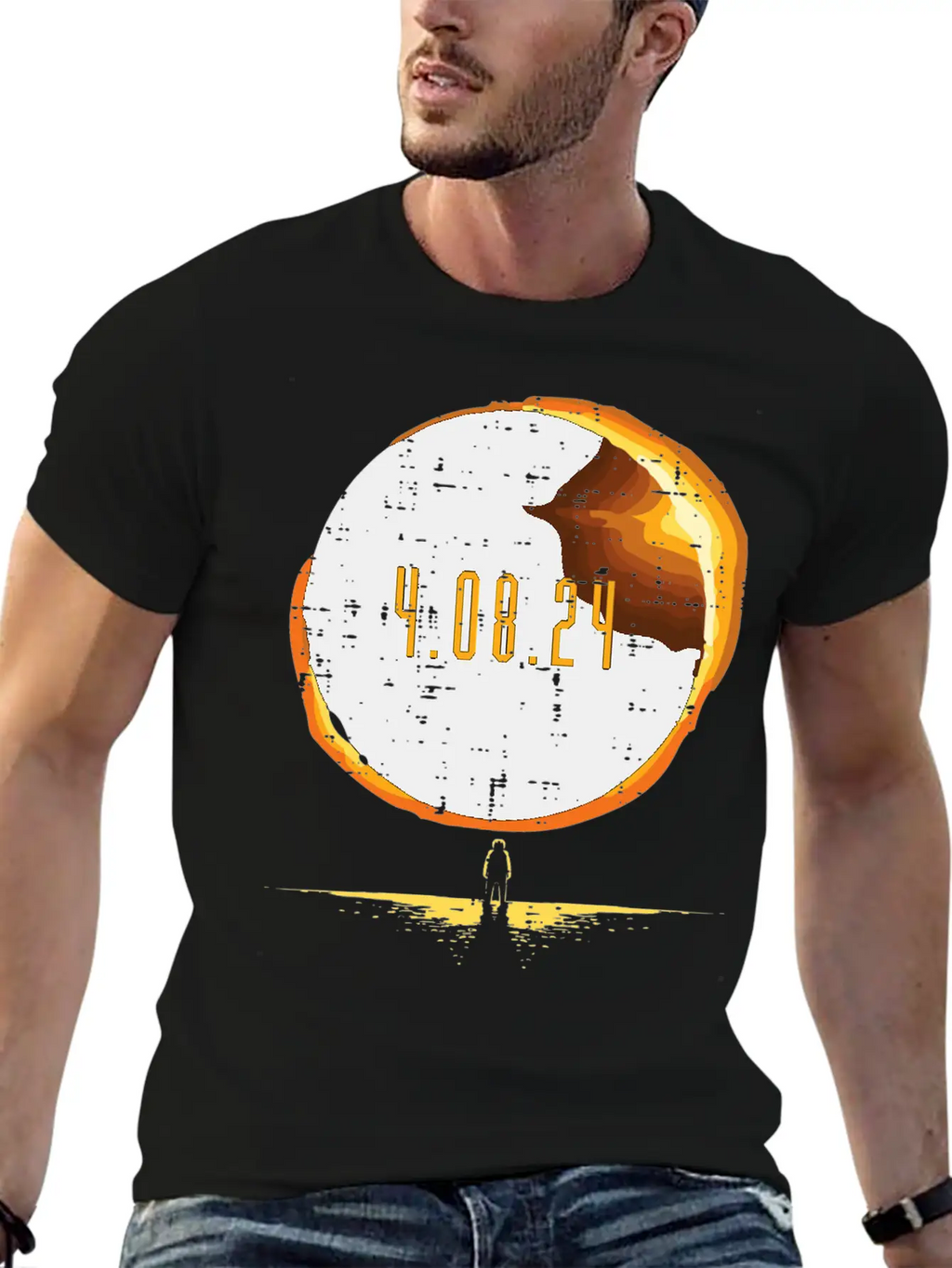Sun Total Solar Eclipse 2024 Totality April 8 Unisex Casual T-Shirt – Clean Design For Daily Comfort