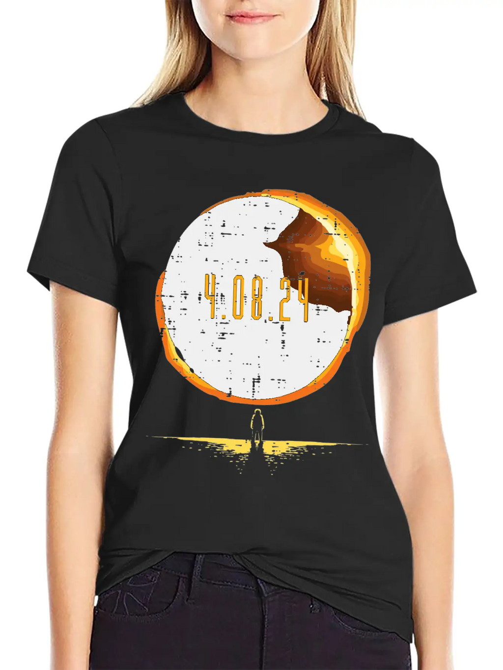 Sun Total Solar Eclipse 2024 Totality April 8 Unisex Casual T-Shirt – Clean Design For Daily Comfort