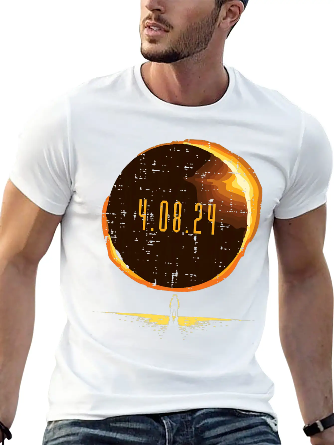 Sun Total Solar Eclipse 2024 Totality April 8 Unisex Casual T-Shirt – Clean Design For Daily Comfort