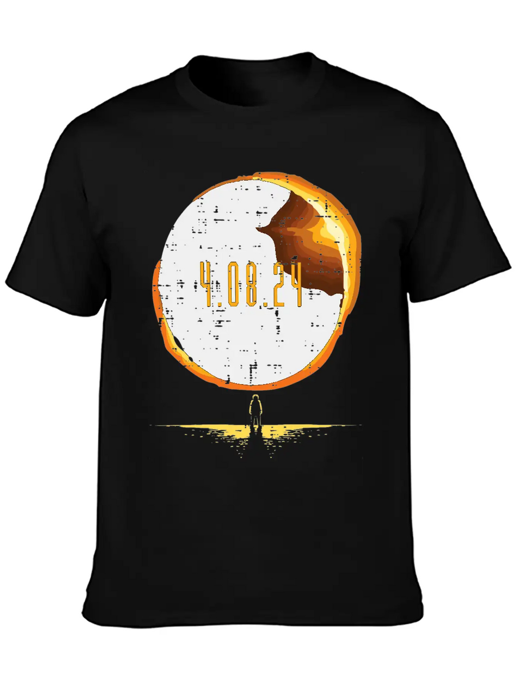 Sun Total Solar Eclipse 2024 Totality April 8 Unisex Casual T-Shirt – Clean Design For Daily Comfort