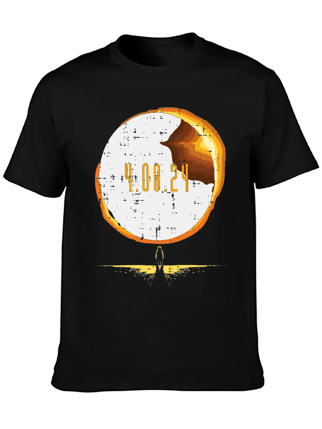 Sun Total Solar Eclipse 2024 Totality April 8 Unisex Casual T-Shirt – Clean Design For Daily Comfort