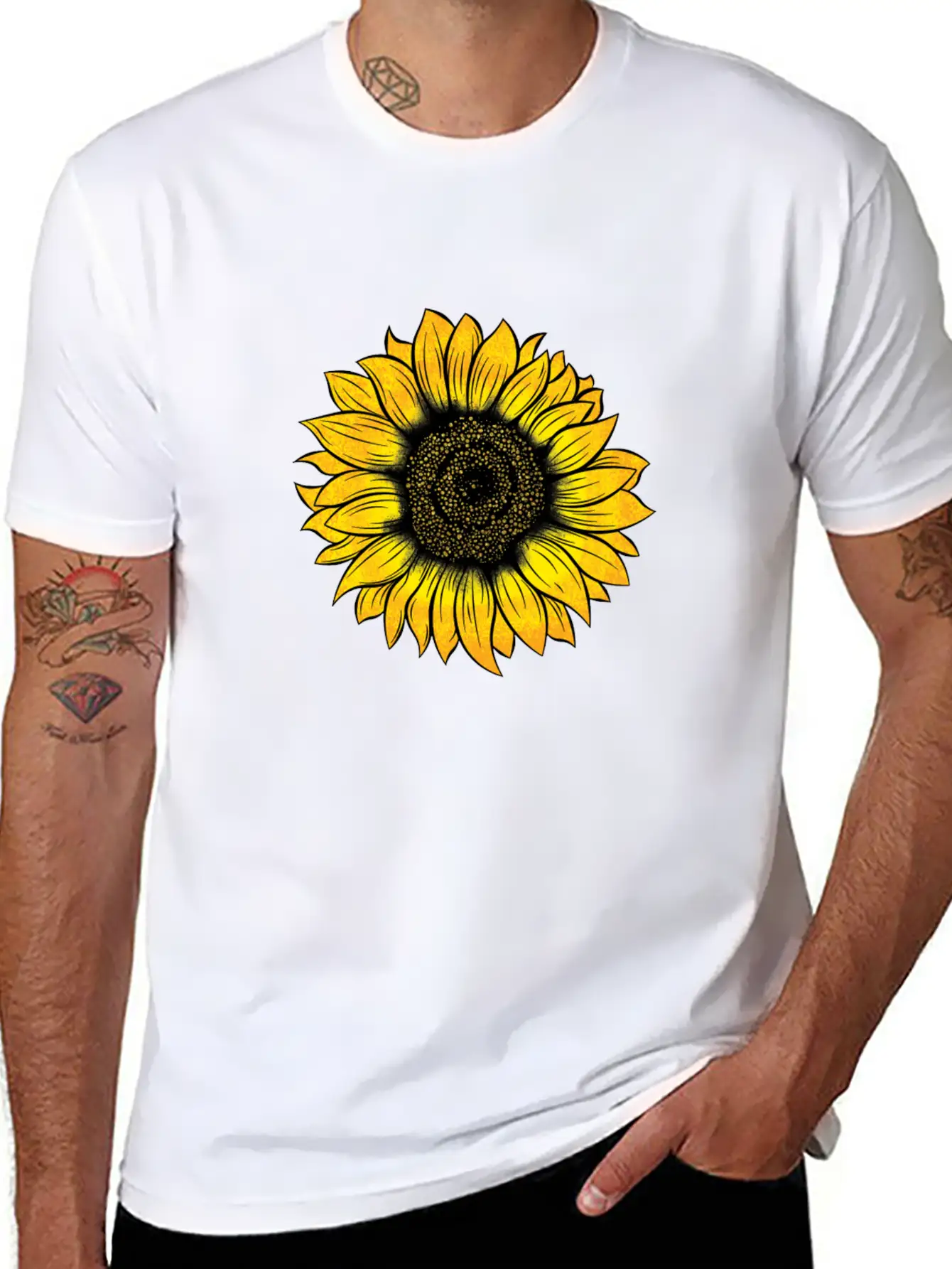 Sunflower Essential Cotton Tee For Daily Outfits – Unisex Style