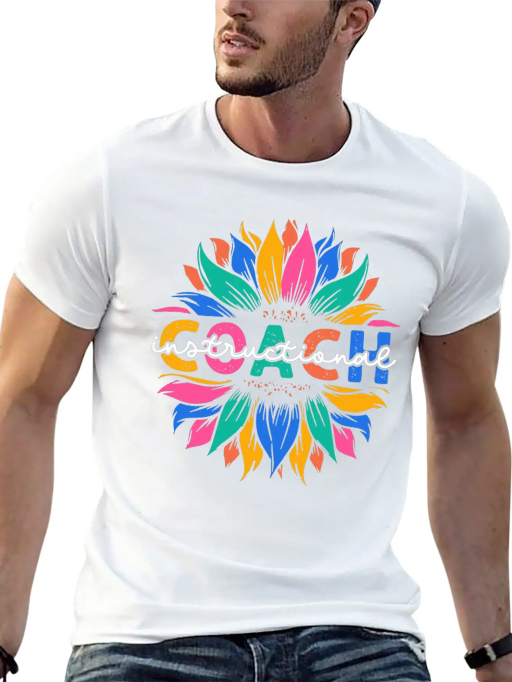 Sunflower Instructional Coach Unisex Casual T-Shirt – Clean Design For Daily Comfort