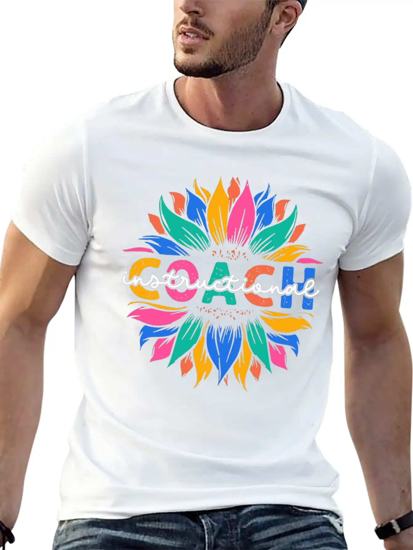Sunflower Instructional Coach Unisex Casual T-Shirt – Clean Design For Daily Comfort