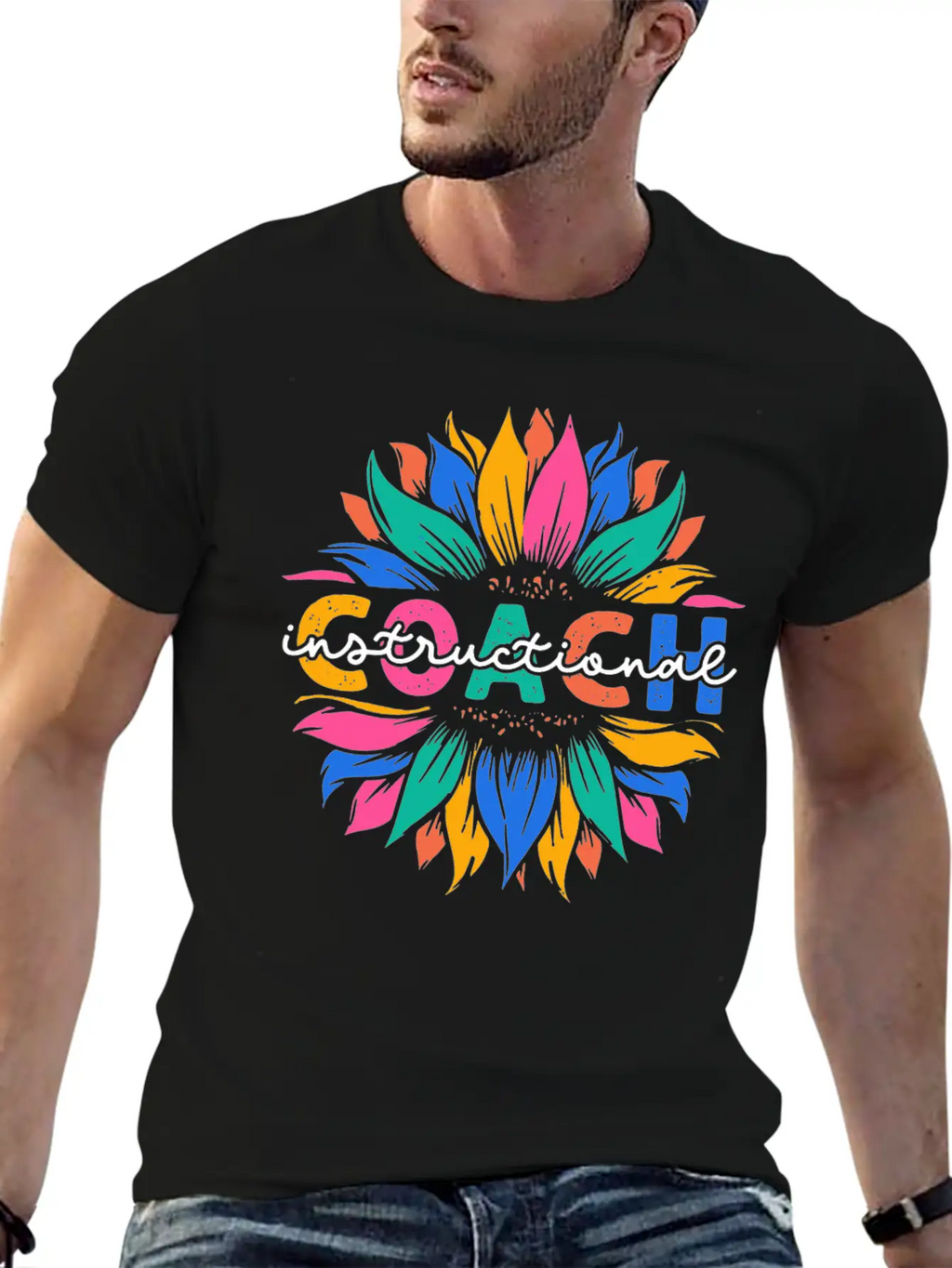 Sunflower Instructional Coach Unisex Casual T-Shirt – Clean Design For Daily Comfort