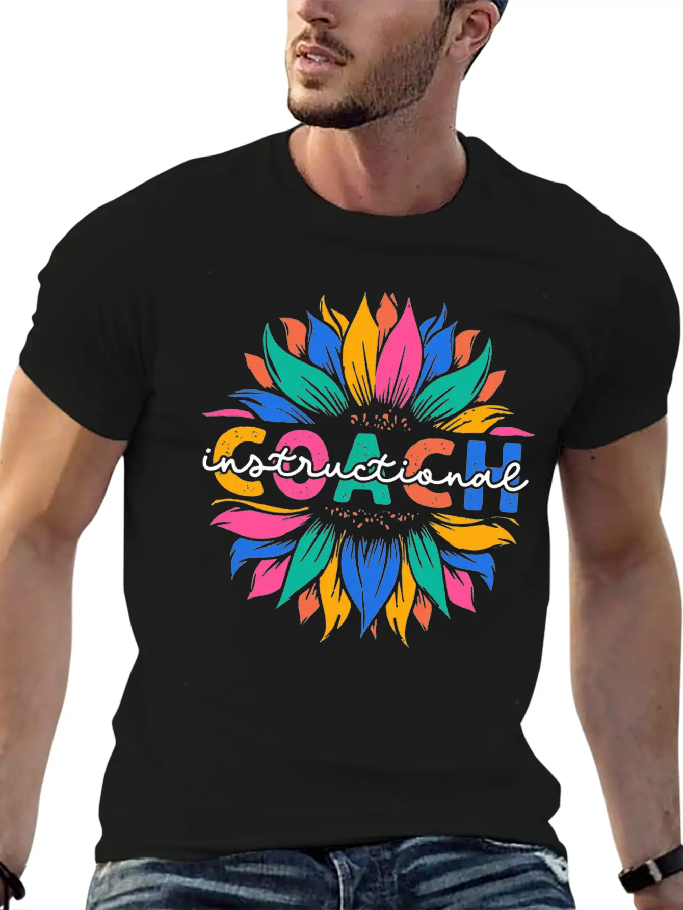 Sunflower Instructional Coach Unisex Casual T-Shirt – Clean Design For Daily Comfort