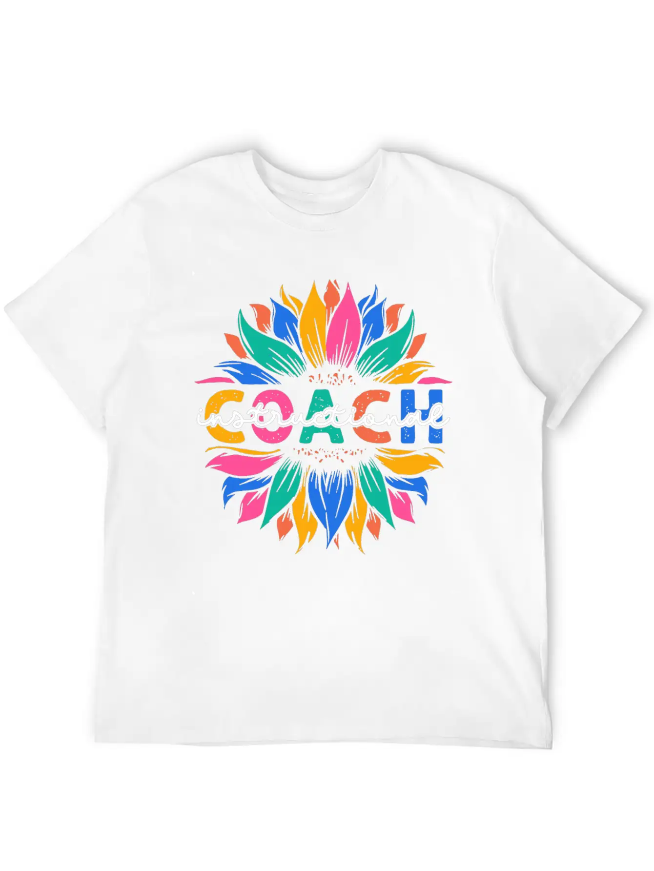 Sunflower Instructional Coach Unisex Casual T-Shirt – Clean Design For Daily Comfort