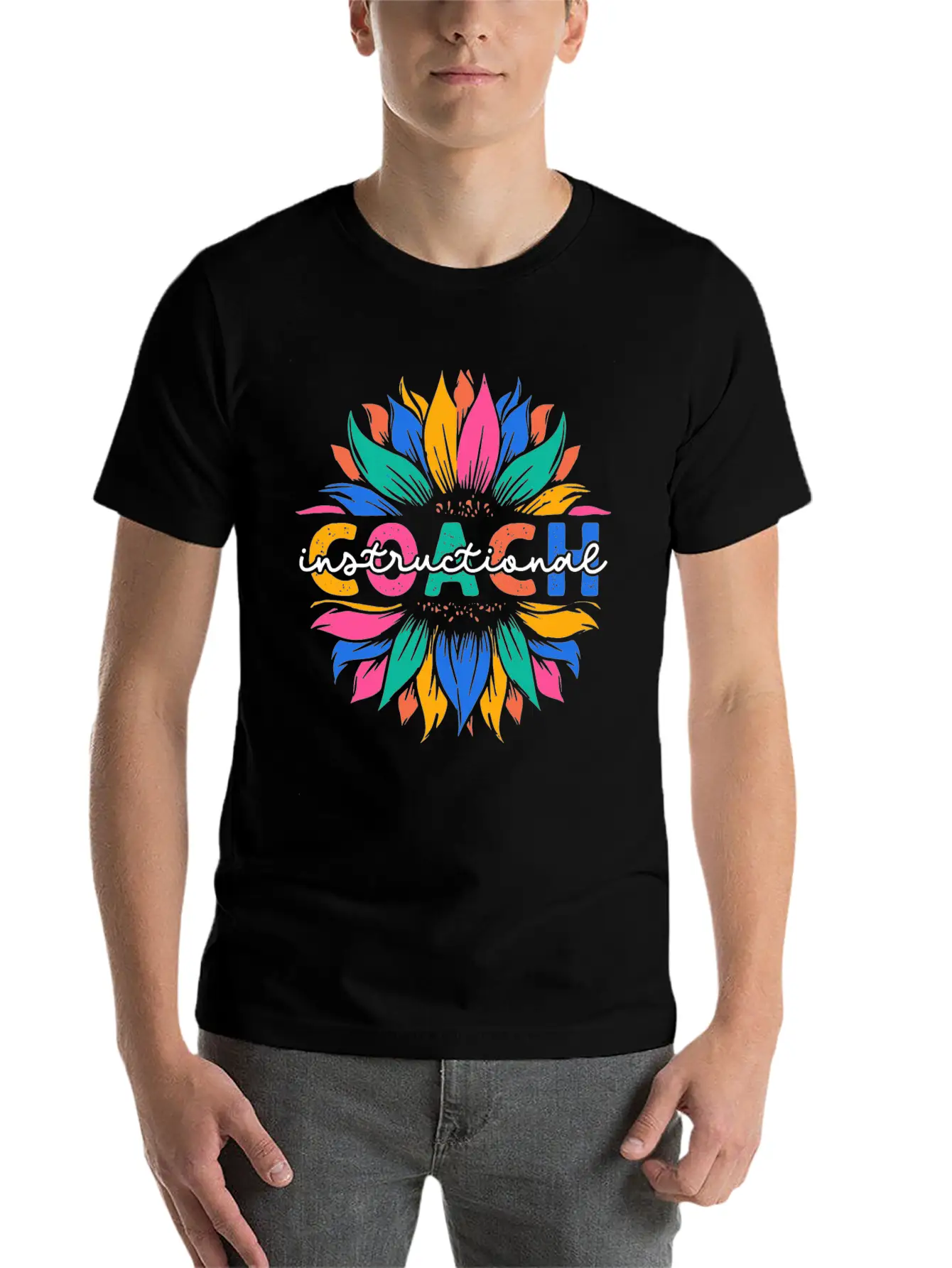 Sunflower Instructional Coach Unisex Casual T-Shirt – Clean Design For Daily Comfort