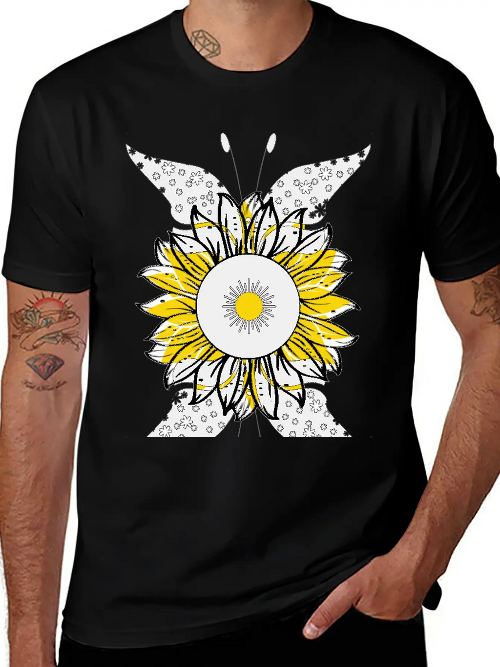 Sunflower Lovers Gift Stylish Everyday T-Shirt – Unisex Basic Cotton Tee