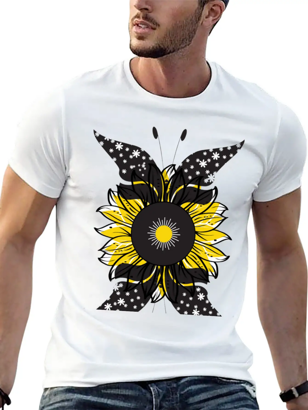 Sunflower Lovers Gift Stylish Everyday T-Shirt – Unisex Basic Cotton Tee