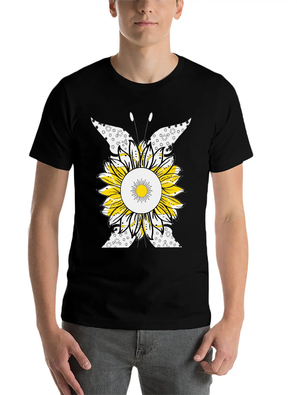 Sunflower Lovers Gift Stylish Everyday T-Shirt – Unisex Basic Cotton Tee