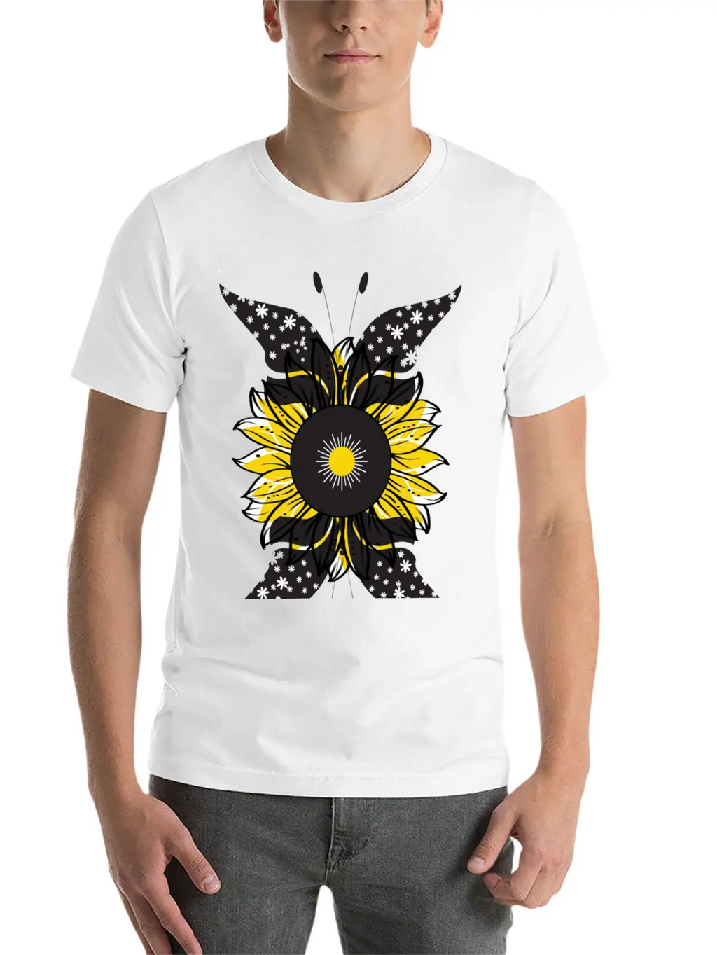 Sunflower Lovers Gift Stylish Everyday T-Shirt – Unisex Basic Cotton Tee