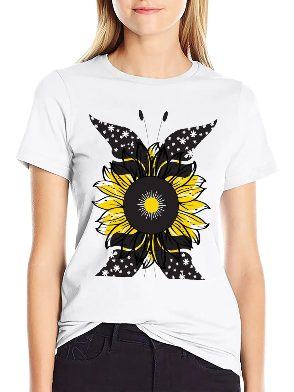 Sunflower Lovers Gift Stylish Everyday T-Shirt – Unisex Basic Cotton Tee