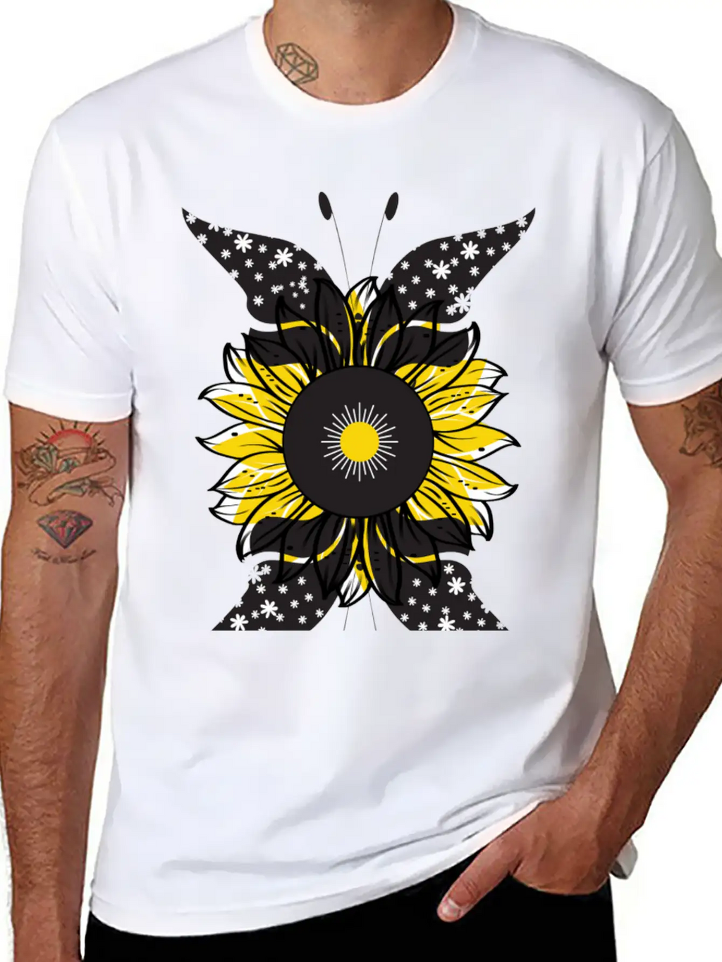 Sunflower Lovers Gift Stylish Everyday T-Shirt – Unisex Basic Cotton Tee