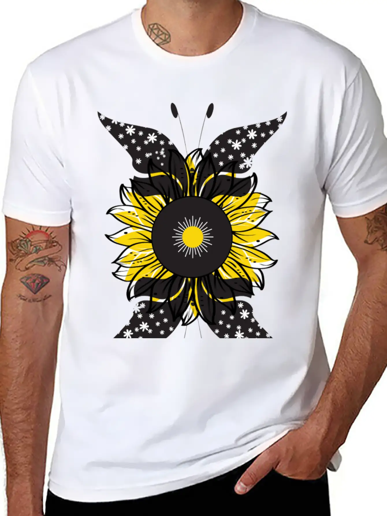 Sunflower Lovers Gift Stylish Everyday T-Shirt – Unisex Basic Cotton Tee