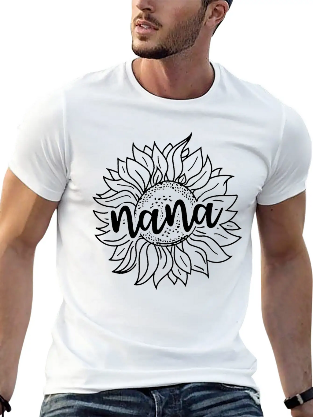 Sunflower Nana Stylish Everyday T-Shirt – Unisex Basic Cotton Tee